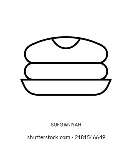 sufganiyah icon. Linear style sign isolated on white background. Vector illustration