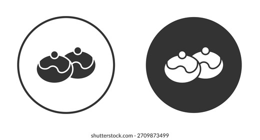 Sufganiyah paquete de signos de icono. Símbolos de Vector para Diseños gráficos