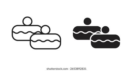 Sufganiyah ícone ilustração vetorial em um fundo transparente.