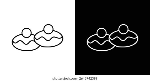Sufganiyah ícone vetor elemento simples ilustração editável