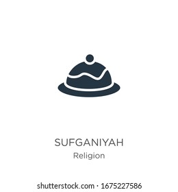 Sufganiyah icon vector. Trendy flat sufganiyah icon from religion collection isolated on white background. Vector illustration can be used for web and mobile graphic design, logo, eps10