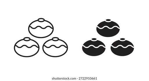 Sufganiyah Symbol für Web und App. Vektorgrafik eps