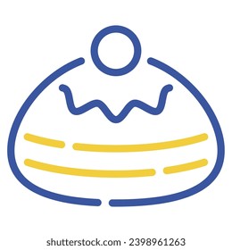 Iconos de ilustración de Sufganiyah para web, aplicación, infografía, etc