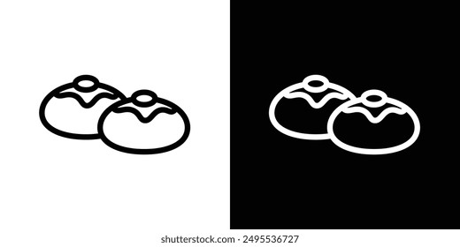 Sufganiyah line icon vector illustration set.