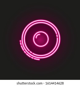 sufganiyah neon style icon. Simple thin line, outline vector of judaism icons for ui and ux, website or mobile application