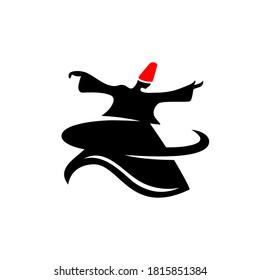 Sufi Dance Logo Symbol Turkey Ceremony Dance Illustration