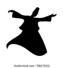 sufi dance vector logo. icon template.