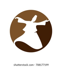 sufi dance vector logo. icon template.