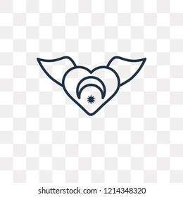 Sufism vector outline icon isolated on transparent background, high quality linear Sufism transparency concept can be used web and mobile