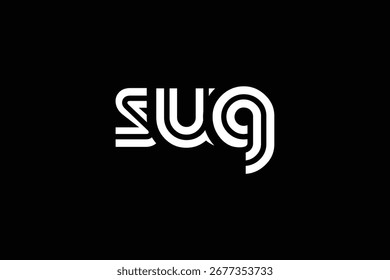 SUG Criativo Único Moderno Carta Logo Design. Elegante Monograma Logo Design com elementos decorativos e tipografia