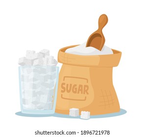 Sugar Addiction Concept Ingredient High Level Stock Vector (Royalty ...