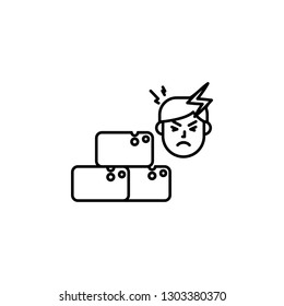 Sugar, allergic face icon. Element of problems with allergies icon. Thin line icon for website design and development, app development. Premium icon