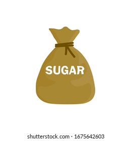 Sugar bag icon on white illustration.