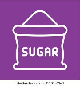Sugar bag icon vector image. Can also be used for Physical Fitness. Suitable for mobile apps, web apps and print media.