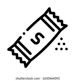 Sugar Bag Icon Vector. Outline Sugar Bag Sign. Isolated Contour Symbol Illustration