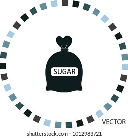 Sugar in a bag, vector icon
