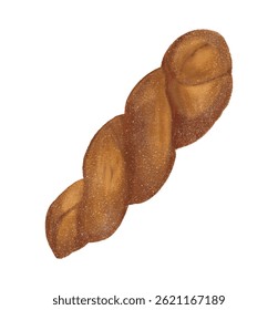 Pão de baguete de açúcar fatia bolo de sobremesa