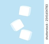 Sugar bar for Cafe concept vector illustration. Sugar cube stack. Sugar cube cartoon vector.