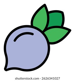 Sugar beet icon. Outline sugar beet vector icon color flat isolated