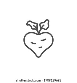 Sugar beet line outline icon