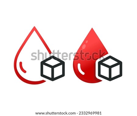 Sugar blood icon. Illustration vector