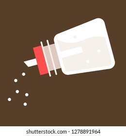 Sugar bottle vector, coffee related flat design icon