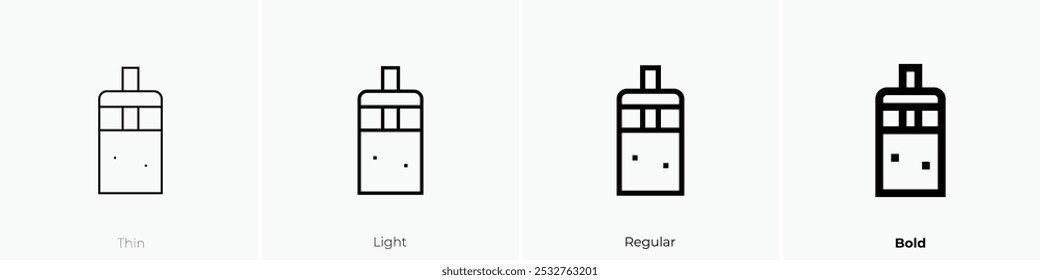 sugar bowl icon. Thin, Light Regular And Bold style design isolated on white background