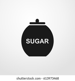 sugar bowl icon. vector sign symbol on white background