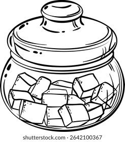  sugar bowl isolated outline illustration

