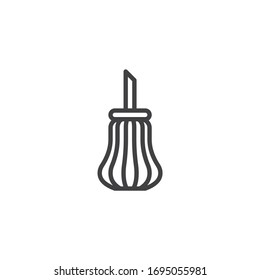Sugar bowl line icon. linear style sign for mobile concept and web design. Glass shaker bottle outline vector icon. Symbol, logo illustration. Vector graphics