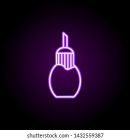 sugar bowl neon icon. Elements of web set. Simple icon for websites, web design, mobile app, info graphics