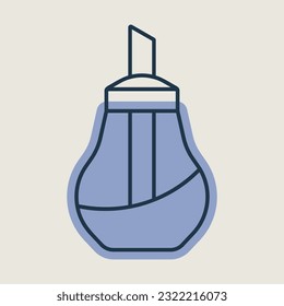 Sugar bowl shaker bottle vector icon. Kitchen appliance. Graph symbol for cooking web site design, logo, app, UI