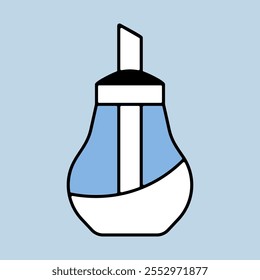 Sugar bowl shaker bottle vector icon. Kitchen appliance. Graph symbol for cooking web site design, logo, app, UI