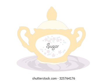 sugar bowl,vector illustration