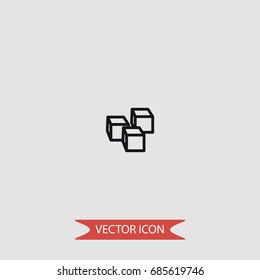 Sugar, breakfast vector icon, illustration symbol
