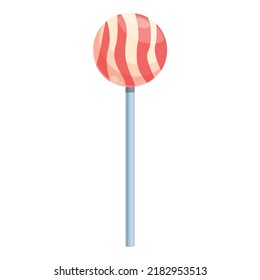 Sugar cake pop icon cartoon vector. Candy stick. Sweet dessert