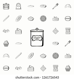 sugar can icon. Bakery shop icons universal set for web and mobile