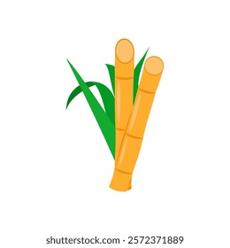 Sugar Cane Flat Icon, Vector illustration