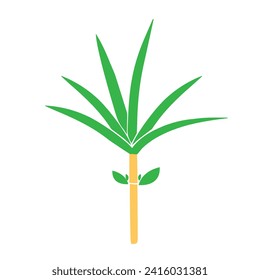 Sugar cane flat icons set illustration. Sugar cane 