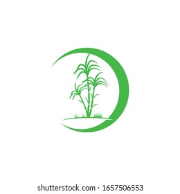 Icono de la caña de azúcar Vector Ilustración de diseño Modelo de logotipo