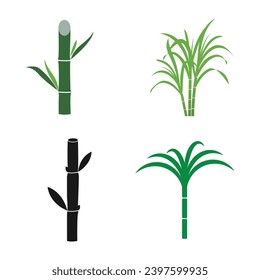 Sugar cane icon Vector Illustration design Logo template