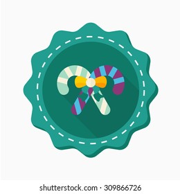 Sugar cane icon, vector illustration. Flat design style with long shadow,eps10