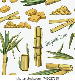Sugar cane icons pattern