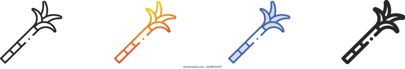 sugar cane icon.Thin Linear, Gradient, Blue Stroke and bold Style Design Isolated On White Background