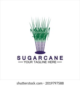 Sugar cane logo icon symbol vector illustration design template