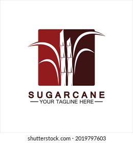 Sugar cane logo icon symbol vector illustration design template