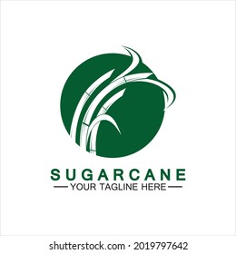 Sugar cane logo icon symbol vector illustration design template