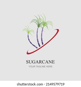 Sugar cane logo icon symbol vector illustration design template