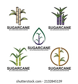 Sugar Cane Logo Template Design Vector, Emblem, Design Concept, Creative Symbol, Icon