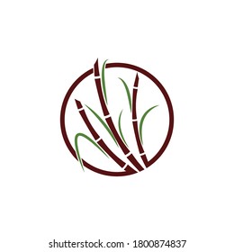 Sugar cane Logo Template. vector symbol nature